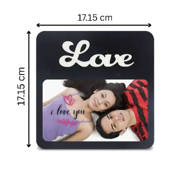 Wooden Photo Frame with Fixed Title Plaque