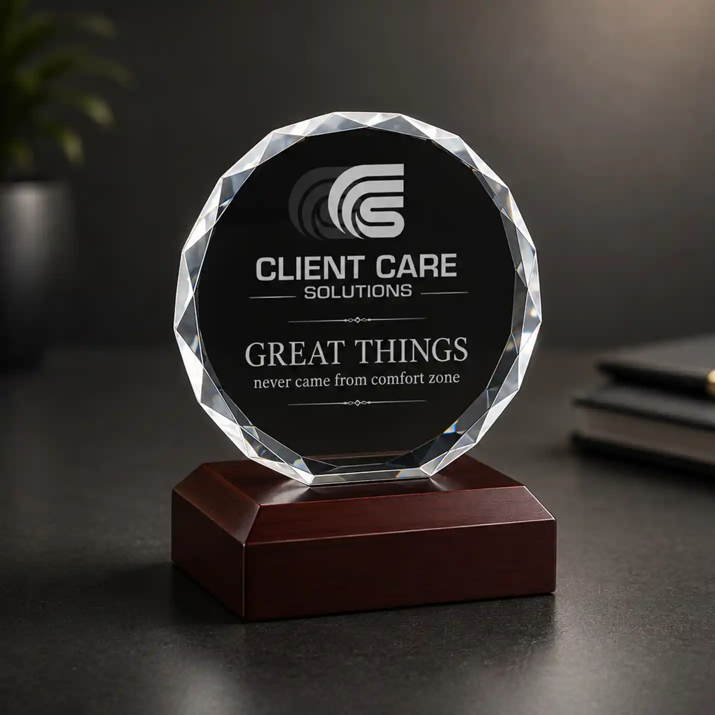 Laser Engraved 3D crystal