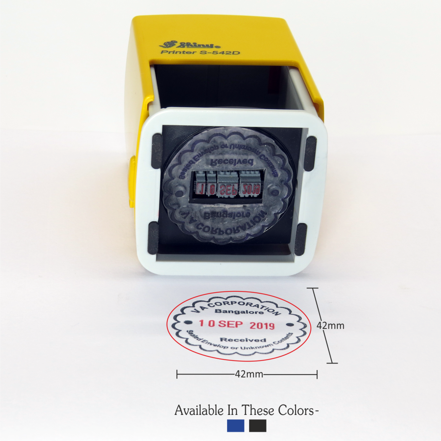 Date Rubber Stamps Presto Shiny Dater Stamp 42mm dia